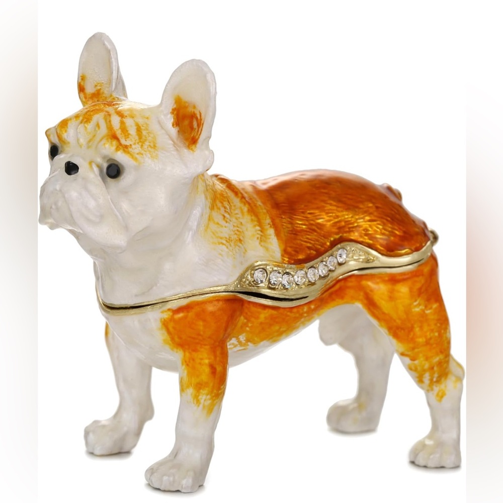 Frenchie Trinket Tchotchke Box NIB